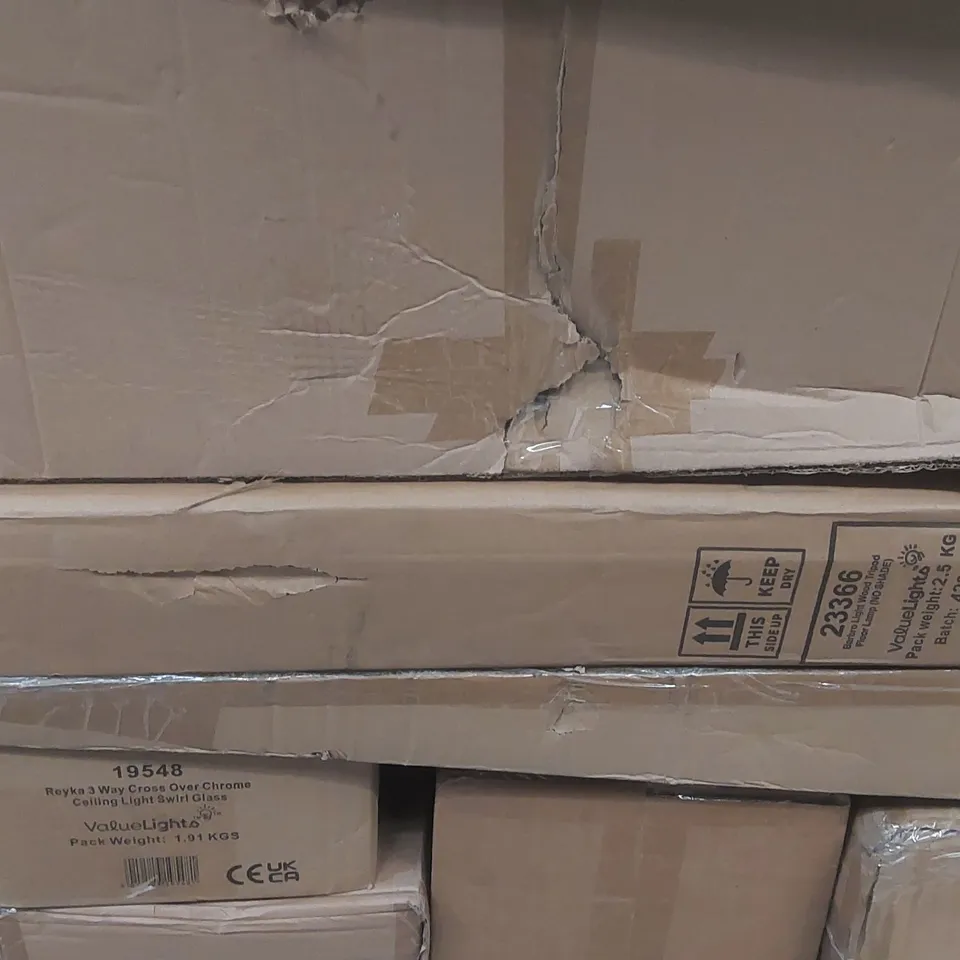 PALLET CONTAINING A LARGE QUANTITY OF ASSORTED LIGHTING PRODUCTS