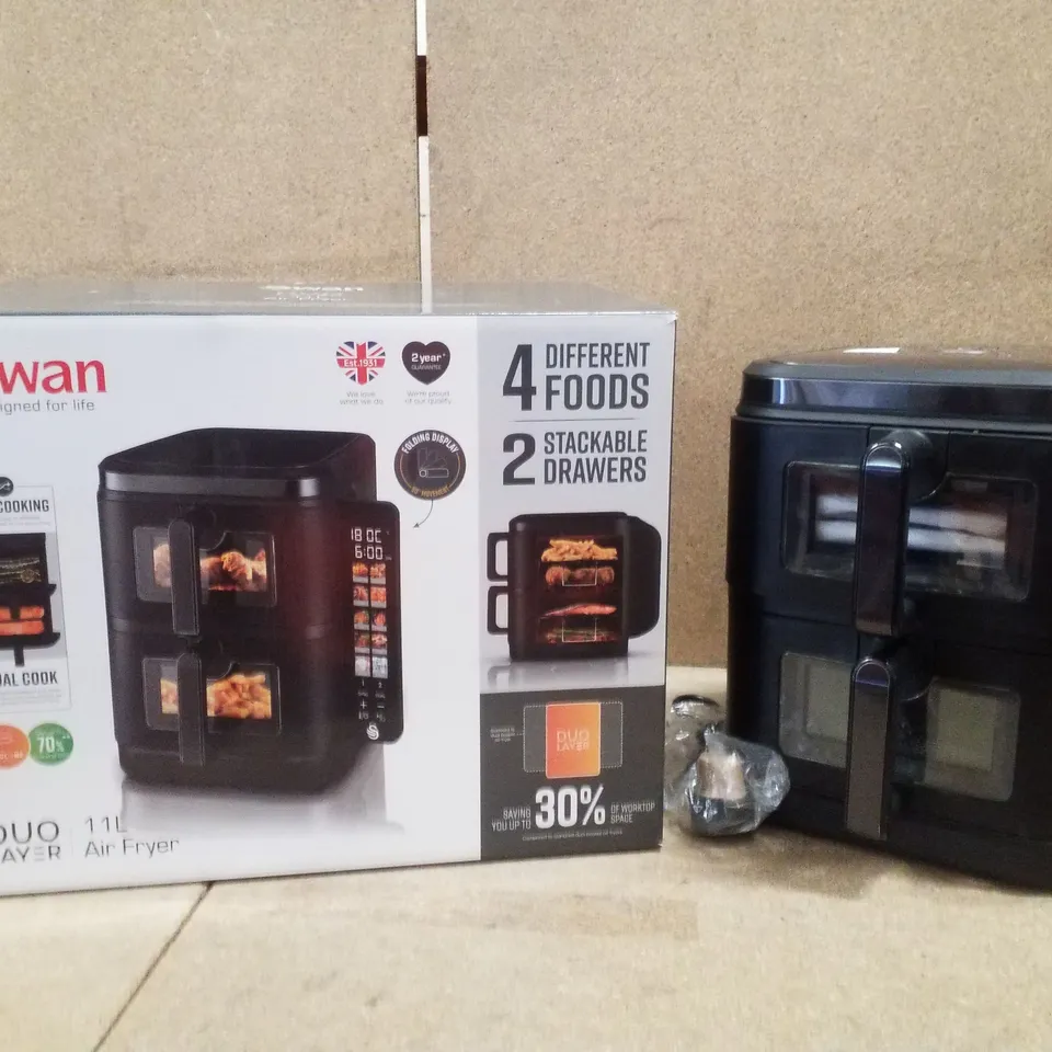 BOXED SWAN DUO LAYER 11 LITRE AIR FRYER