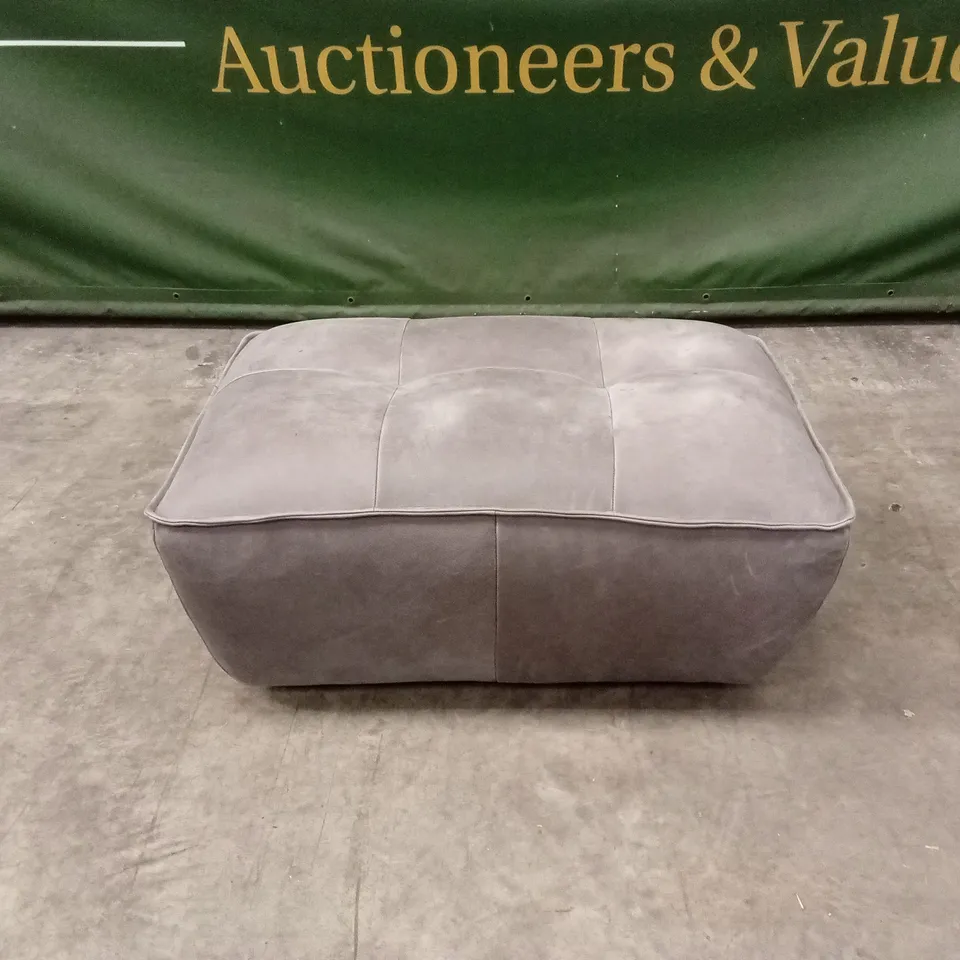 QUALITY DESIGNER ITALIAN MADE SEVILLE LEATHER FOOTSTOOL