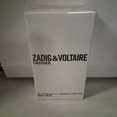 BOXED AND SEALED ZADIG AND VOLTAIRE THIS IS HER EAU DE PARFUM 50ML