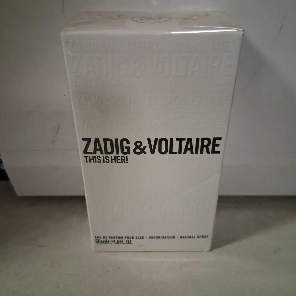 BOXED AND SEALED ZADIG AND VOLTAIRE THIS IS HER EAU DE PARFUM 50ML