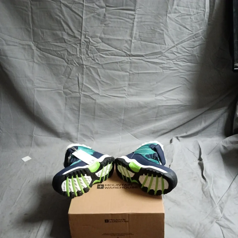 COMET JUNIOR WATERPROOF FLEECE-LINED SNOW BOOTS – BLUE, UK 10 (EU 28)