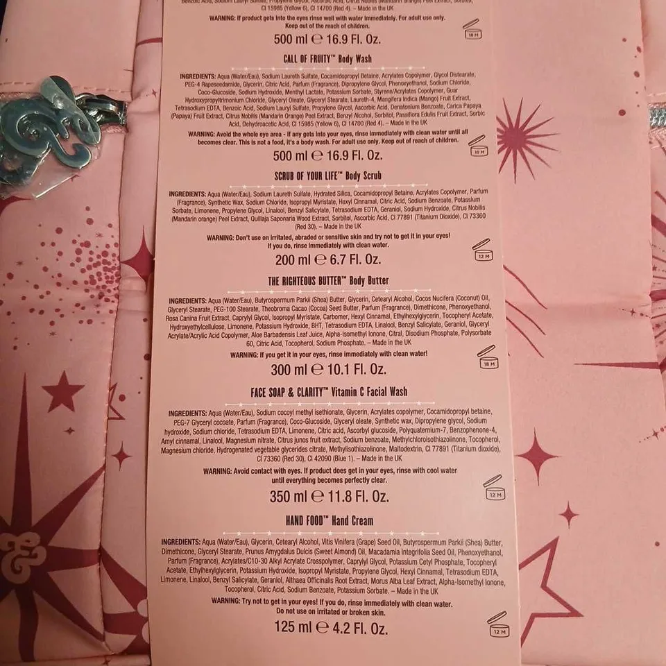 SOAP & GLORY SOAK IN THE SPARKLE GIFT SET IN PINK COSMETIC BAG