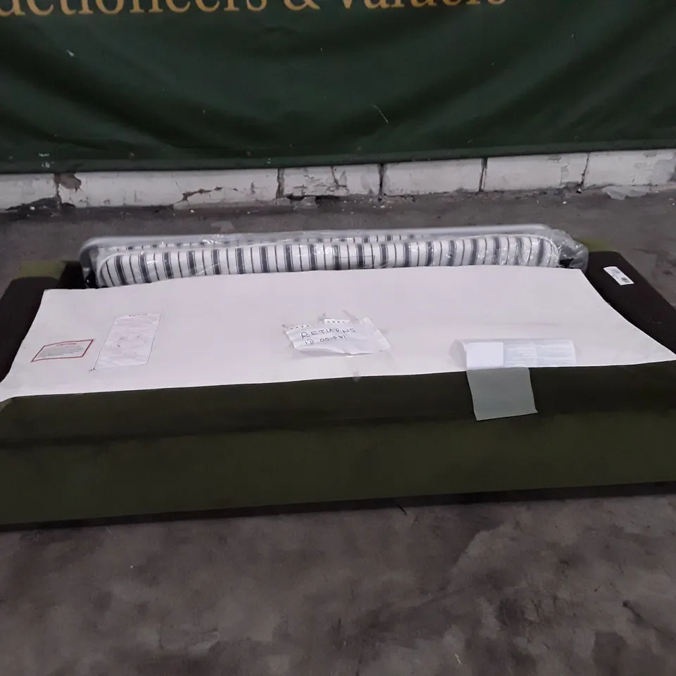 QUALITY DESIGNER SOFA BED BASE - GREEN FABRIC 