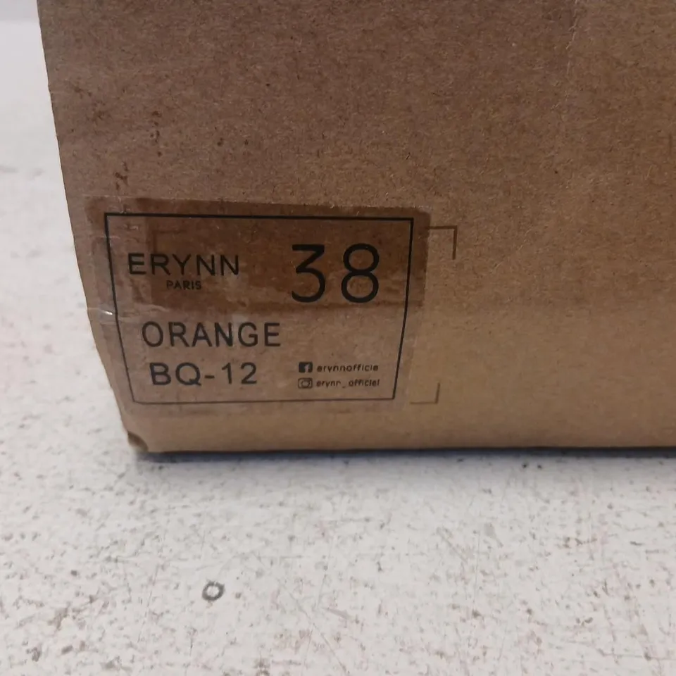 ERYNN PARIS WOMEN'S ORANGE EMBELLISHED ESPADRILLE SHOES – UK 5 (EU 38)