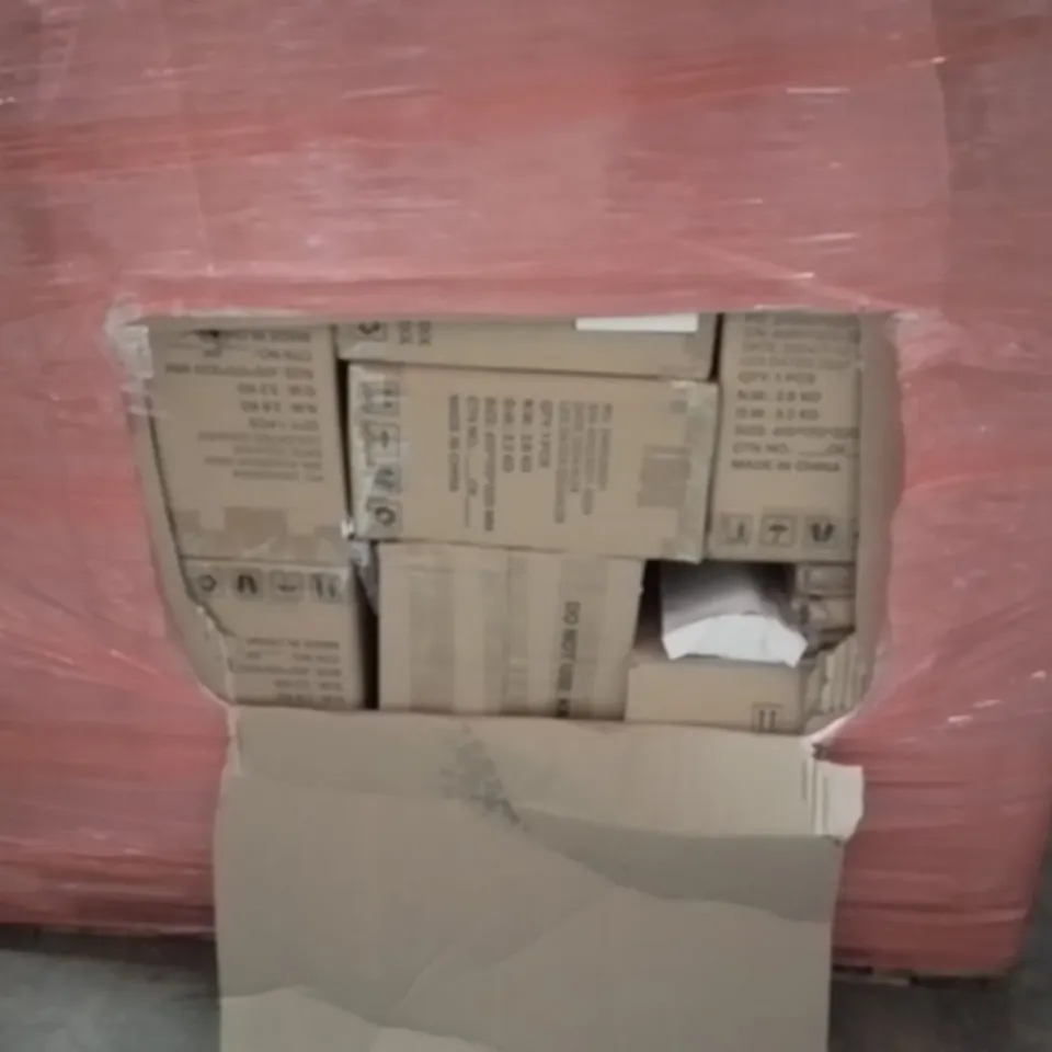 PALLET CONTAINING A LARGE QUANTITY OF BESREY KIDS SCOOTERS AND OTHER ASSORTED ITEMS INCLUDING LED LIGHT BARS, PLASTIC PLANTERS ECT
