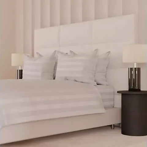 K BY KELLY HOPPEN STRIPE EMBOSSED 500TC 6PC DUVET SET
