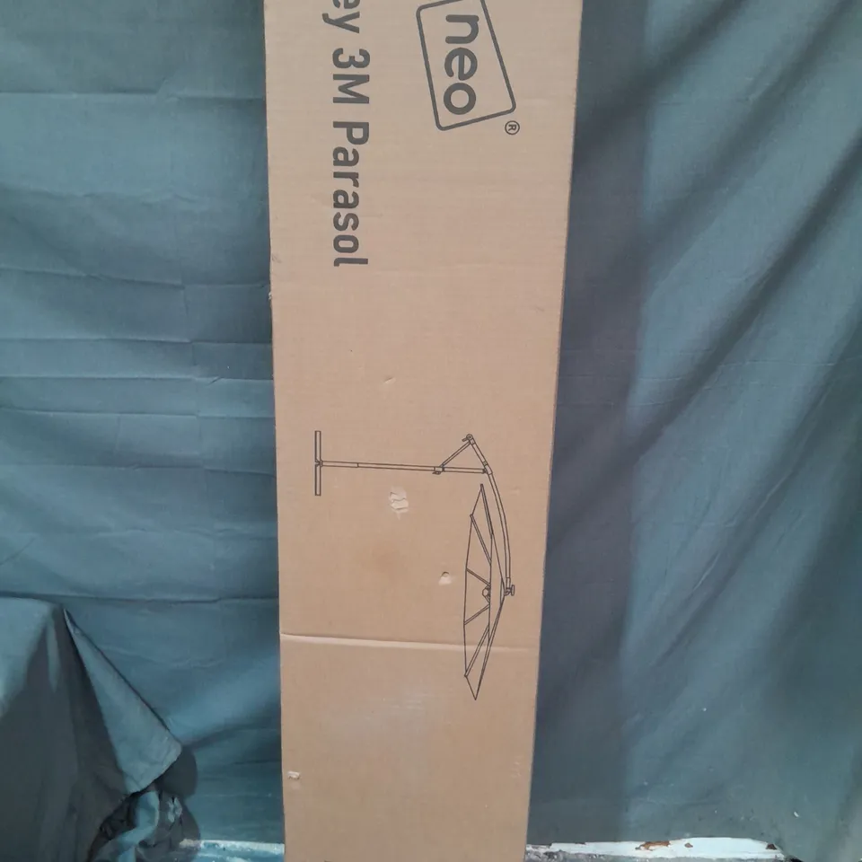 BOXED NEO 3M GREY LED PARASOL