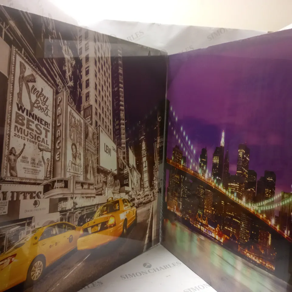 SET OF 2 NEW YORK CANVASES 60CM X 60CM