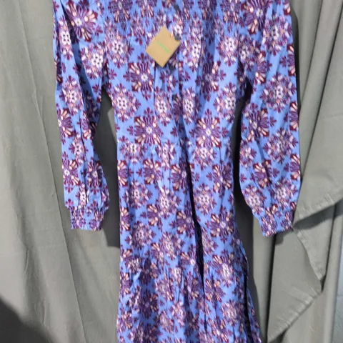 BODEN WOMEN'S FLORAL PRINT DRESS – PURPLE/BLUE UK10
