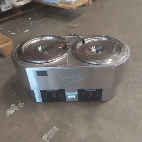 HATCO RHW2-02 HEAT-MAX DUAL DRY HEATED WELL 2X10 LITRES BAIN MARIE WARMER