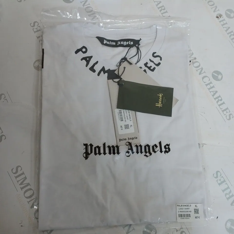 PACKAGED PALM ANGELS LOGO T-SHIRT IN WHITE - SIZE XLARGE 