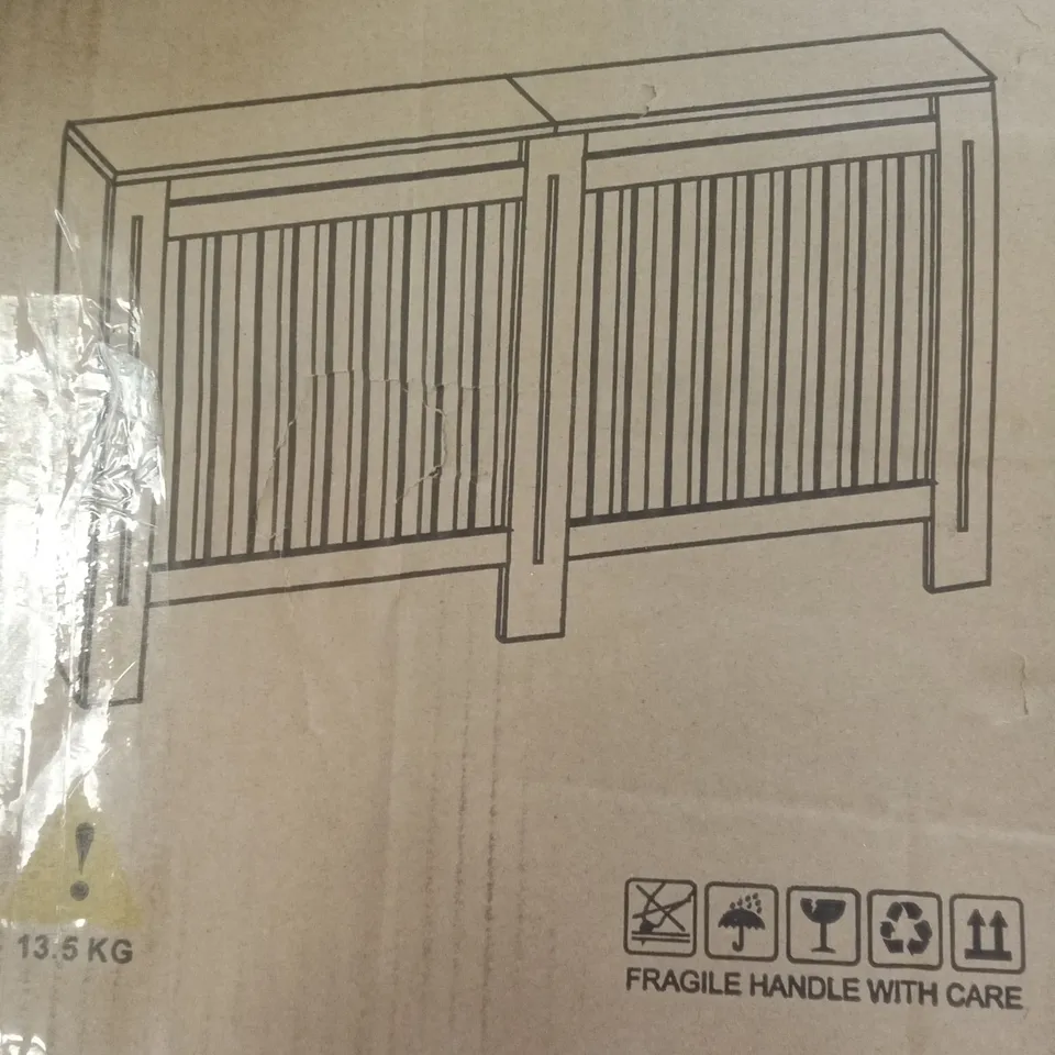 BOXED VIDA ARLINGTON RADIATOR COVER LARGE - GREY/OAK