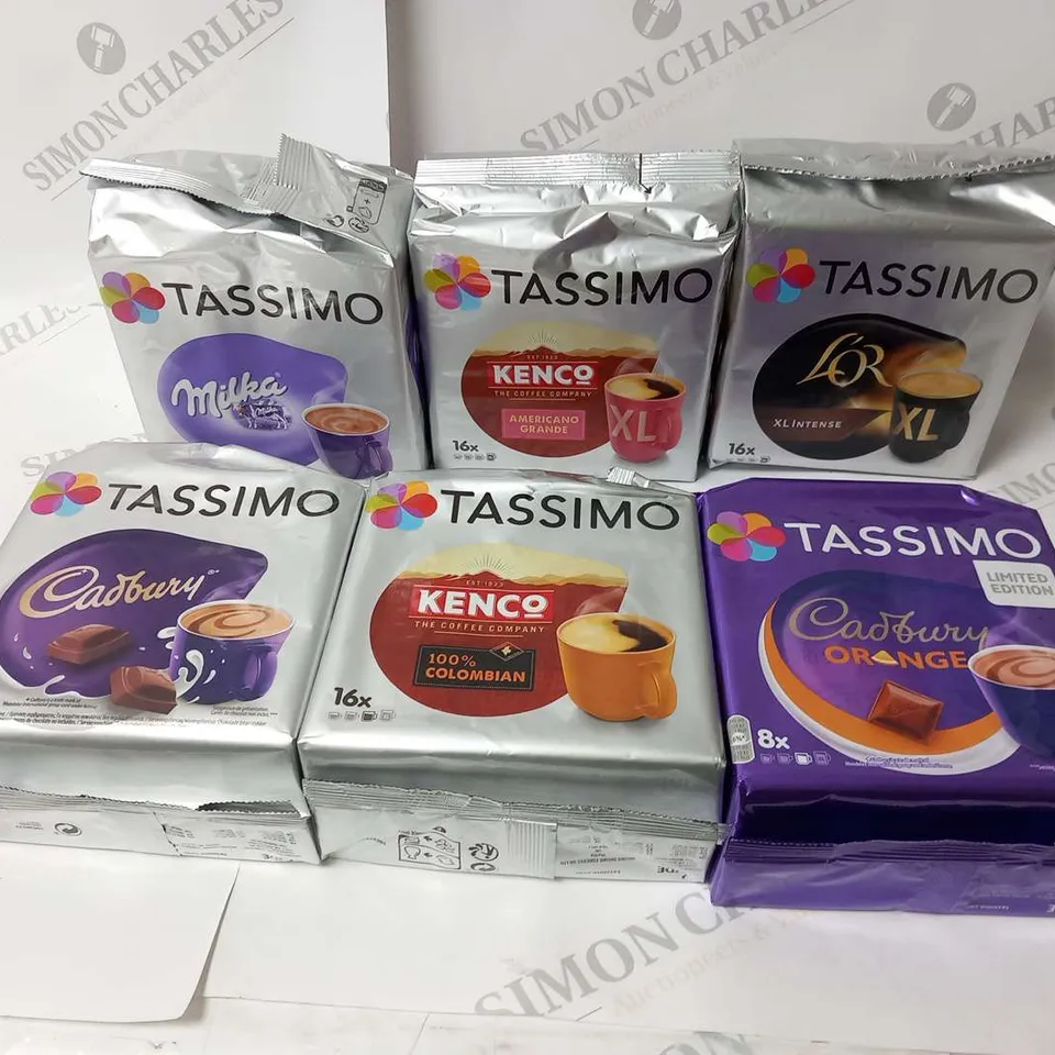 APPROXIMATELY 24 PACKS OF TASSIMO PODS 
