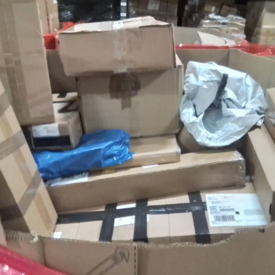 PALLET OF ASSORTED HOUSEHOLD GOODS AND PRODUCTS TO INCLUDE;RUG,FLOATING SHELVES,CHAIR MAT