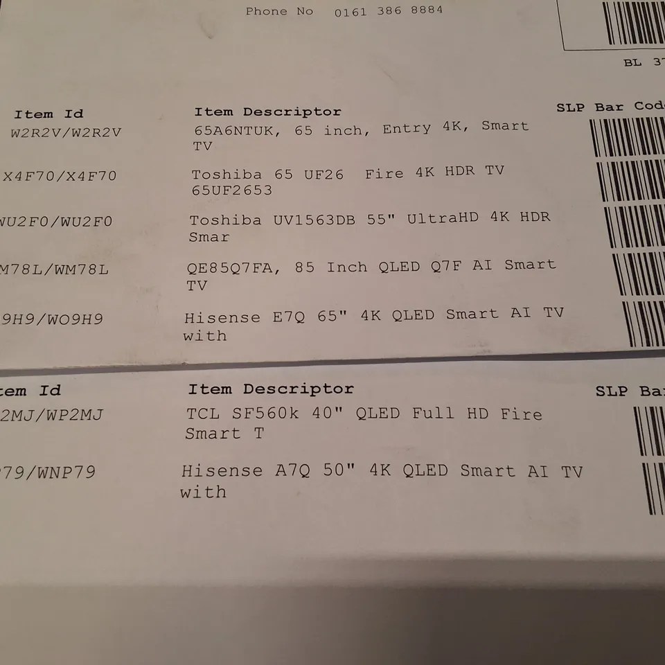 PALLET CONTAINING 7 ASSORTED DAMAGED TVS