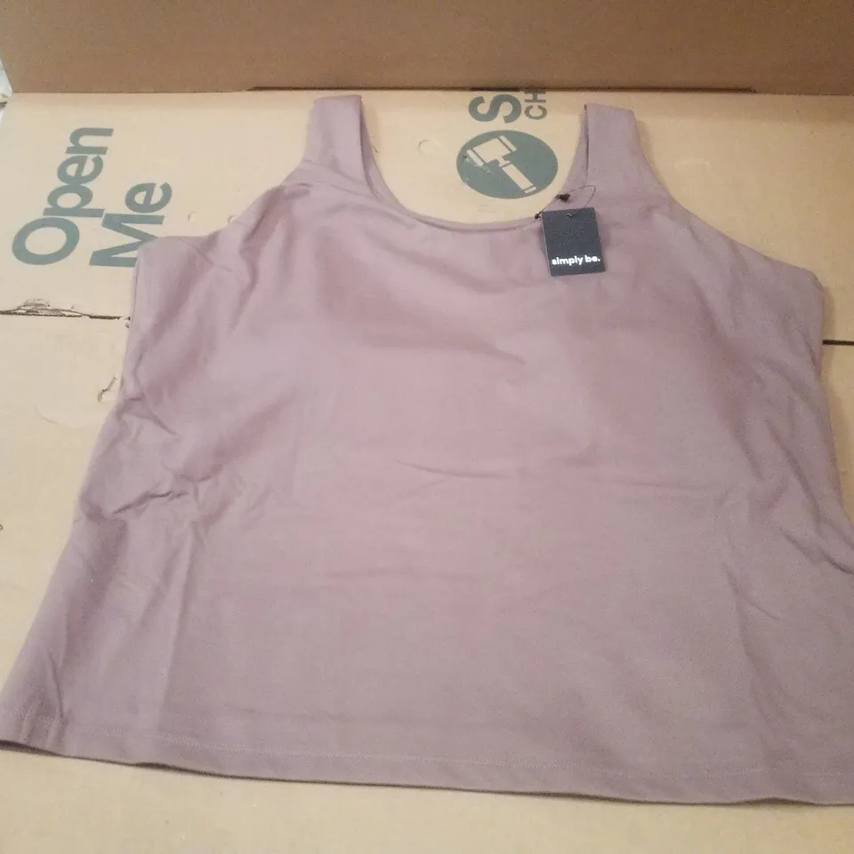 BOX CONTAINING APPROXIMATELY 25X SIMPLY BE ACTIVE VEST - COLOUR MOCHA - SIZE 24