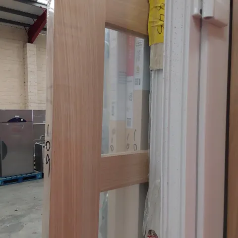SHAKER OAK VENEER 4 GLAZED PANEL INTERNAL DOOR 2040 × 826 × 40mm