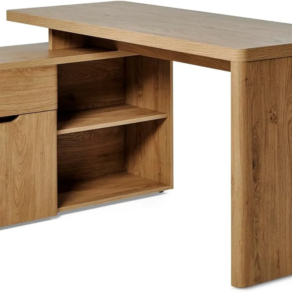 BOXED MONTANA OAK CORNER DESK