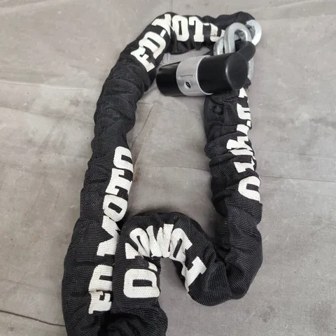 FD-MOTO FABRIC-COVERED SECURITY CHAIN WITH PADLOCK
