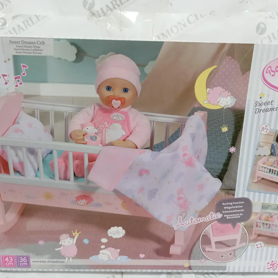 BABY ANNABELL SWEET DREAMS CRIB  RRP £54.99