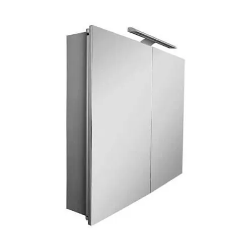 BRAND NEW BOXED ROCA SOL PREMIUM 600MM DOUBLE DOOR ALUMINIUM CABINET WITH INTERNAL/EXTERNAL LIGHTING
