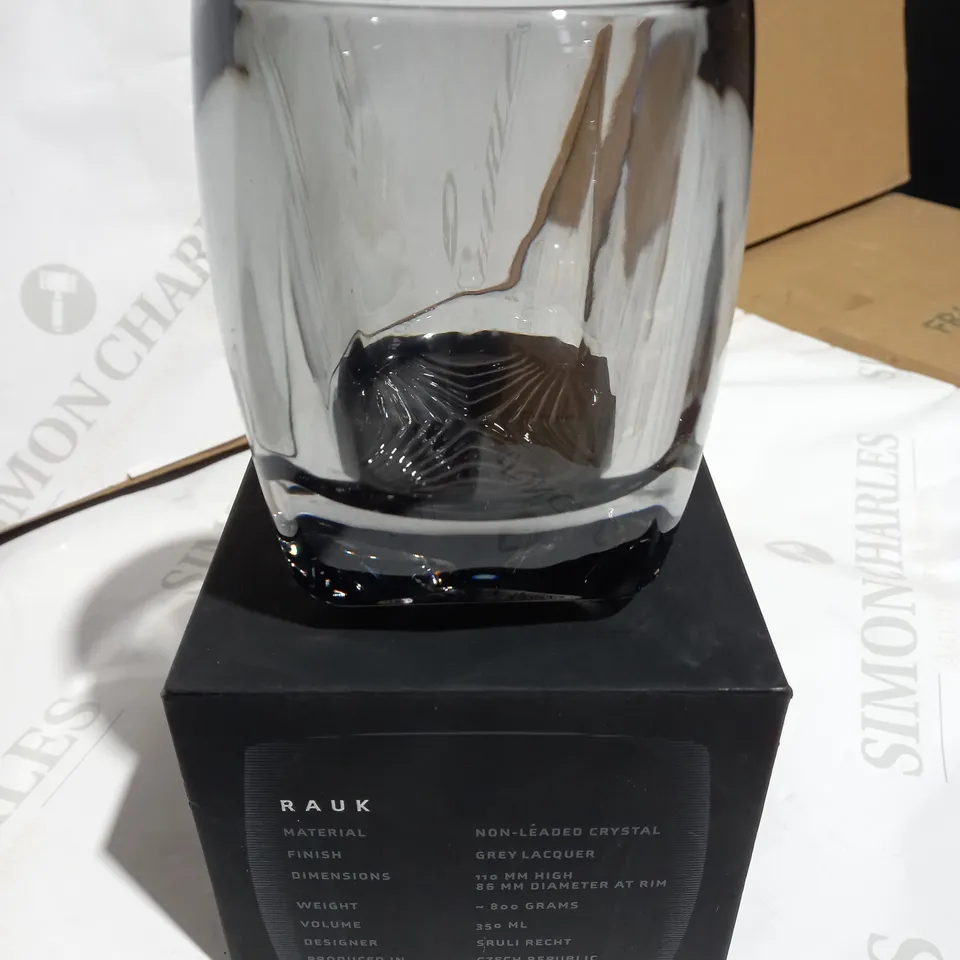  NORLAN GLASS RAUK HEAVY TUMBLER WHISKEY GLASS