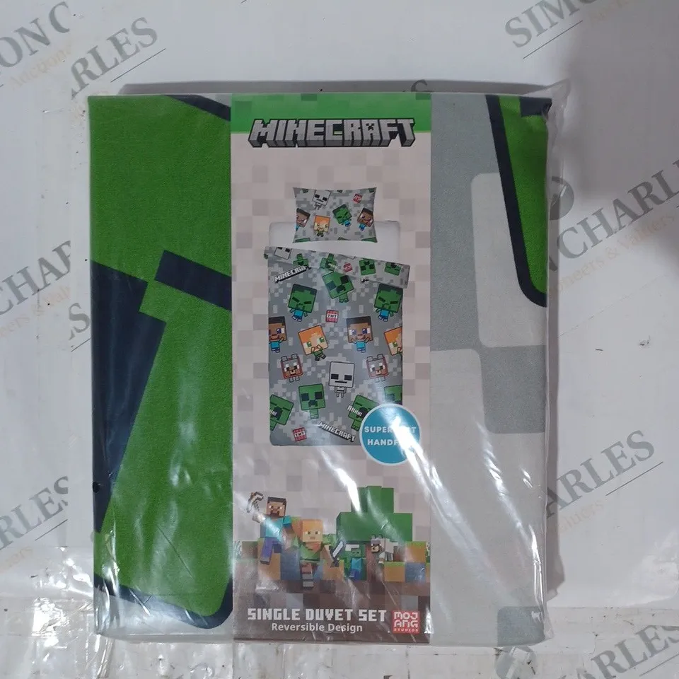 MINECRAFT SINGLE DUVET SET W. REVERSIBLE DESIGN