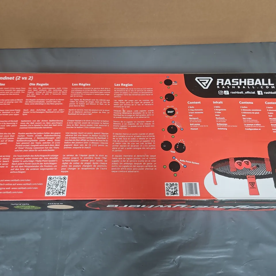 RASHBALL ROUNDNET PRO SET – 2V2 SPIKEBALL-STYLE GAME (BOXED)