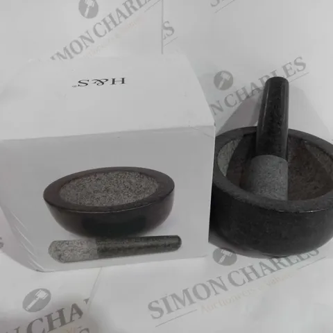 BOXED H&S GRANITE PESTLE & MORTAR