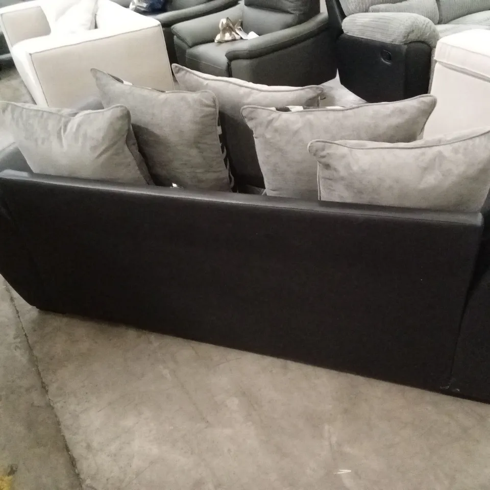 NOVA FABRIC/FAUX LEATHER 3 SEATER SOFA RRP £599