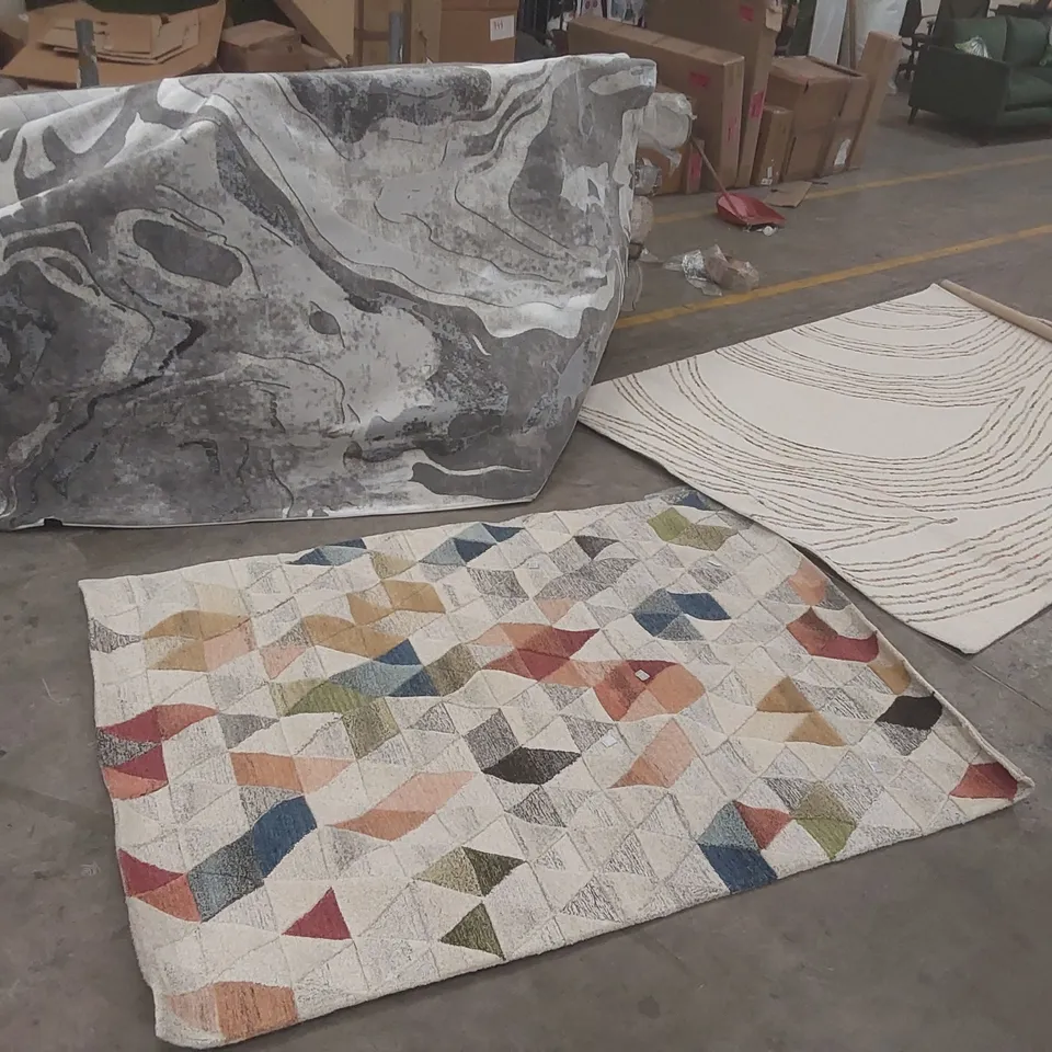 STILLAGE CONTAINING APPROXIMATELY 22x ASSORTED DESIGNER RUGS // STILLAGE NOT INCLUDED