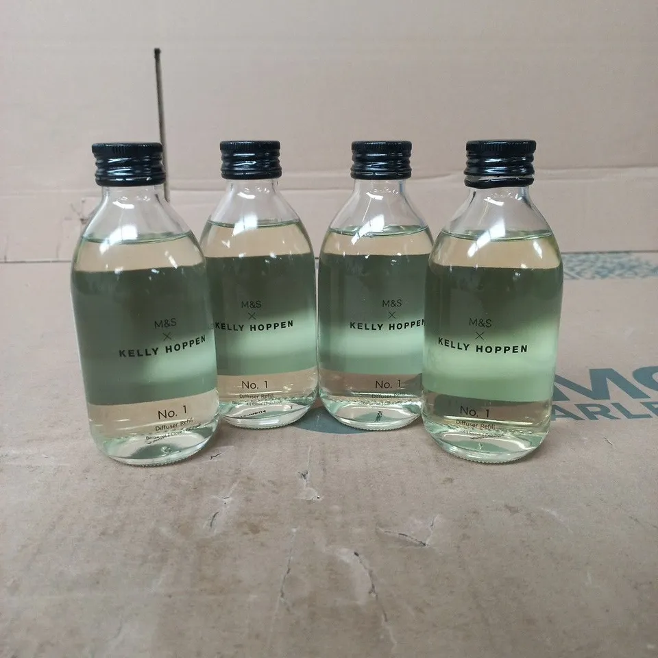 4X KELLY HOPPEN DIFFUSER REFILLS BERGAMOT AND LEMON