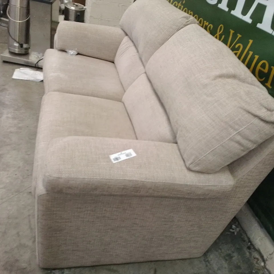 LARGE 3 SEATER SOFA - CREAM FABRIC 