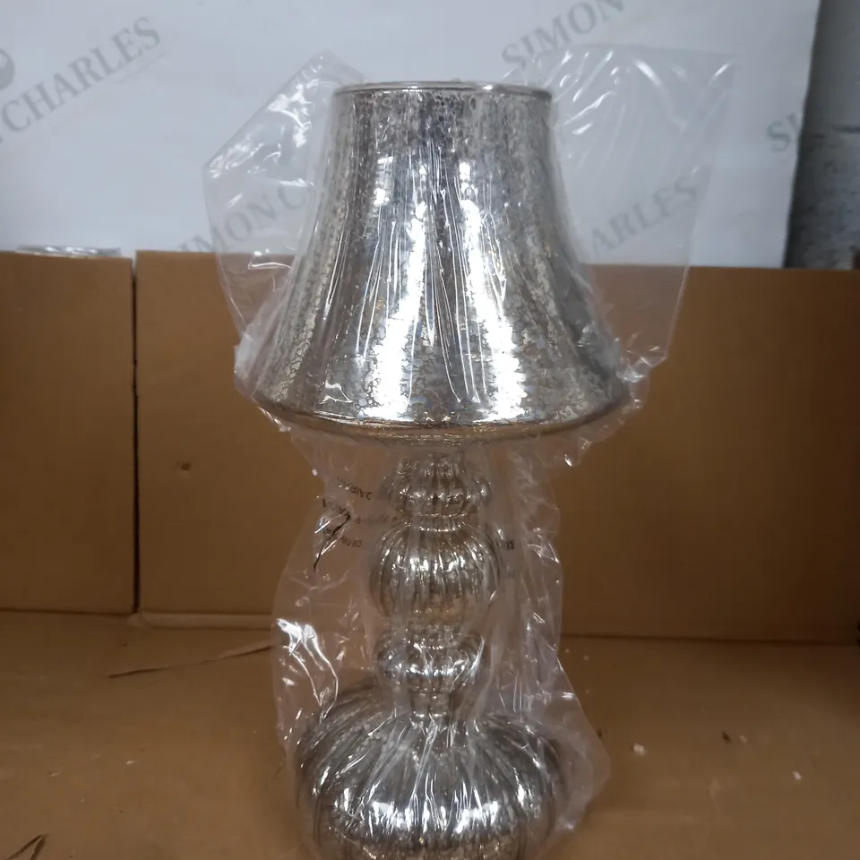 HOME REFLECTIONS PRE-LIT LED MERCURY GLASS LAMP SILVER