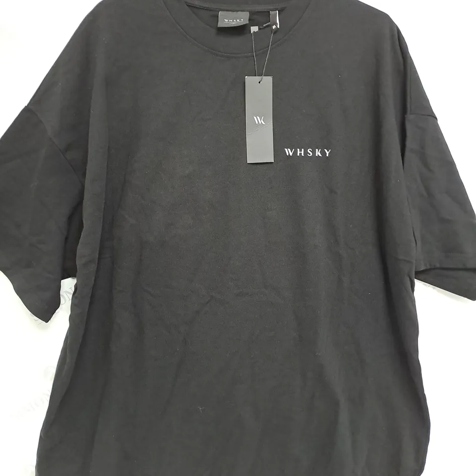 WHSKY LABEL BLACK T-SHIRT - XL