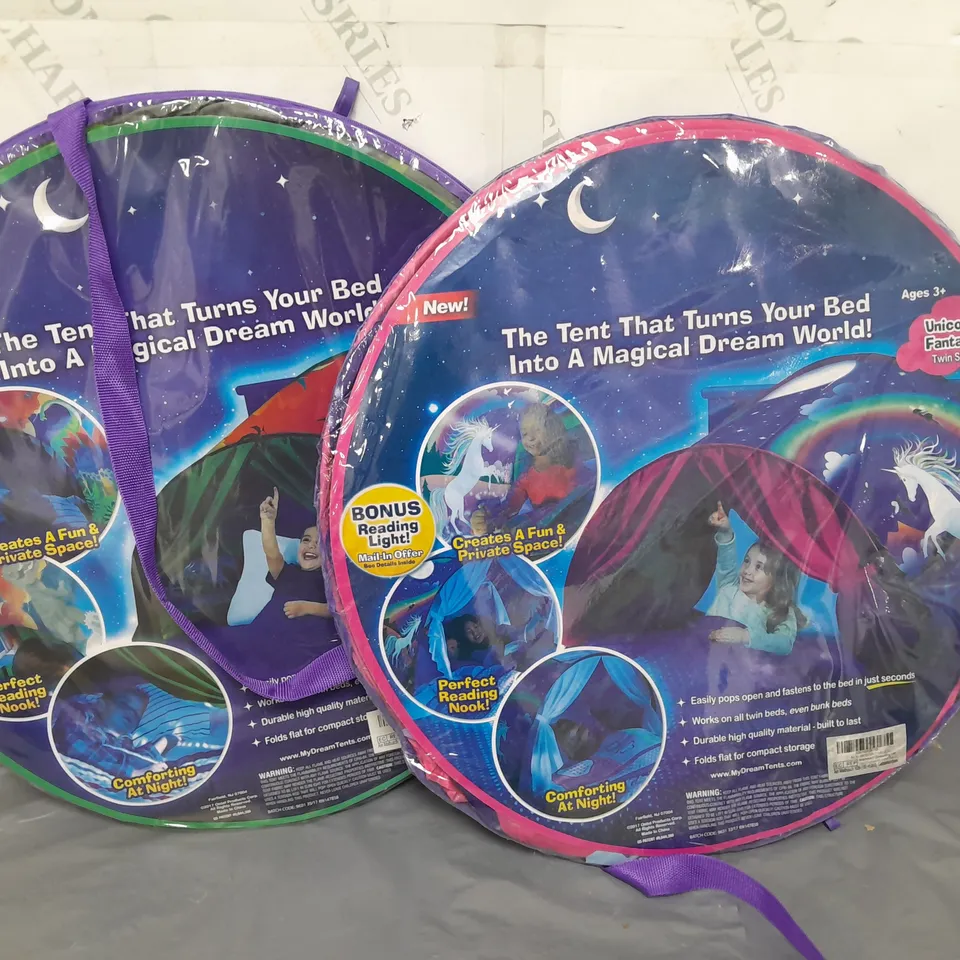 2 CHILDREN'S BED TENT TWIN SIZE  