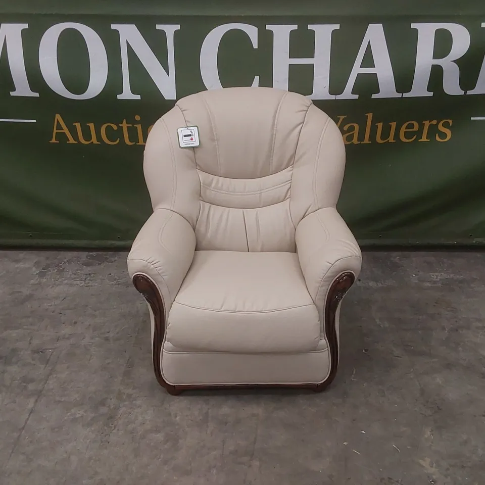 QUALITY DESIGNER ITALIAN MADE LEATHER ARM CHAIR