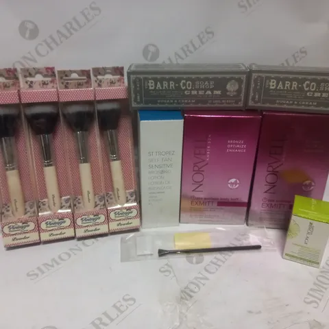 LOT TO CONTAIN 10 X ASSORTED BEAUTY PRODUCTS, INCLUDES BRUSHES, LOTION, CREAMS ETC
