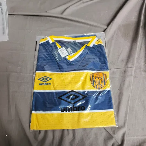 UMBRO OFFICIAL ANKARA MEN'S FOOTBALL SHIRT – YELLOW & BLUE, SIZE L