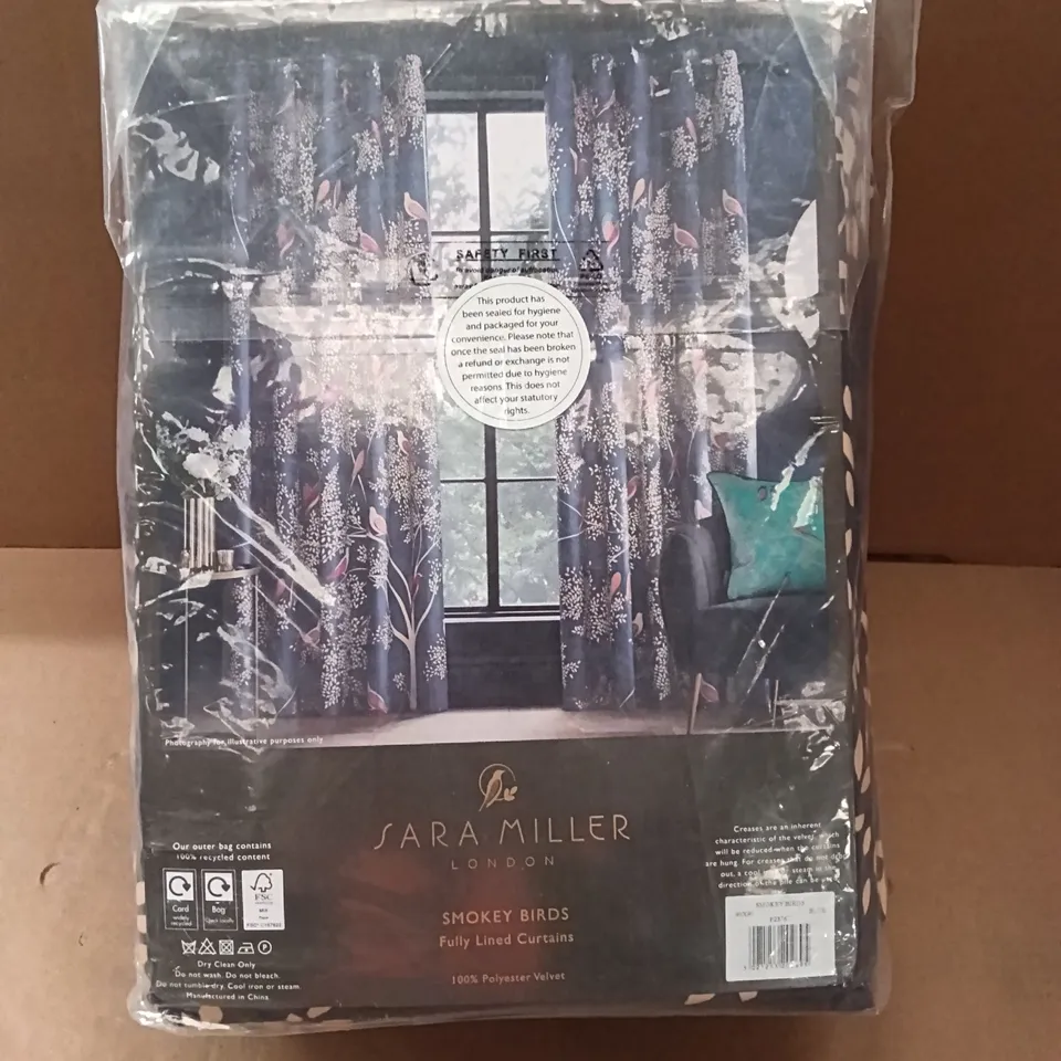 BAGGED SARA MILLER EYELET CURTAINS, 229X229cm