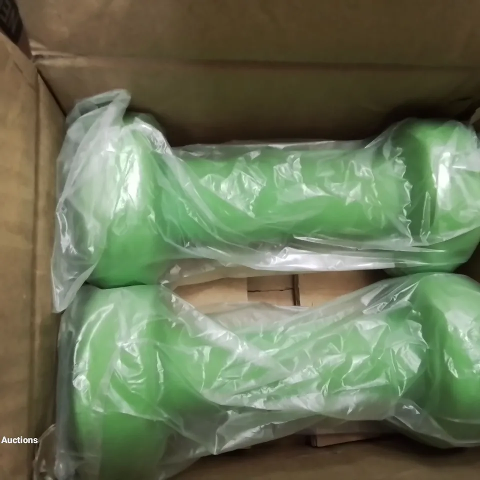 BOXED SET OF 2 X 2KG DUMBBELLS IN GREEN