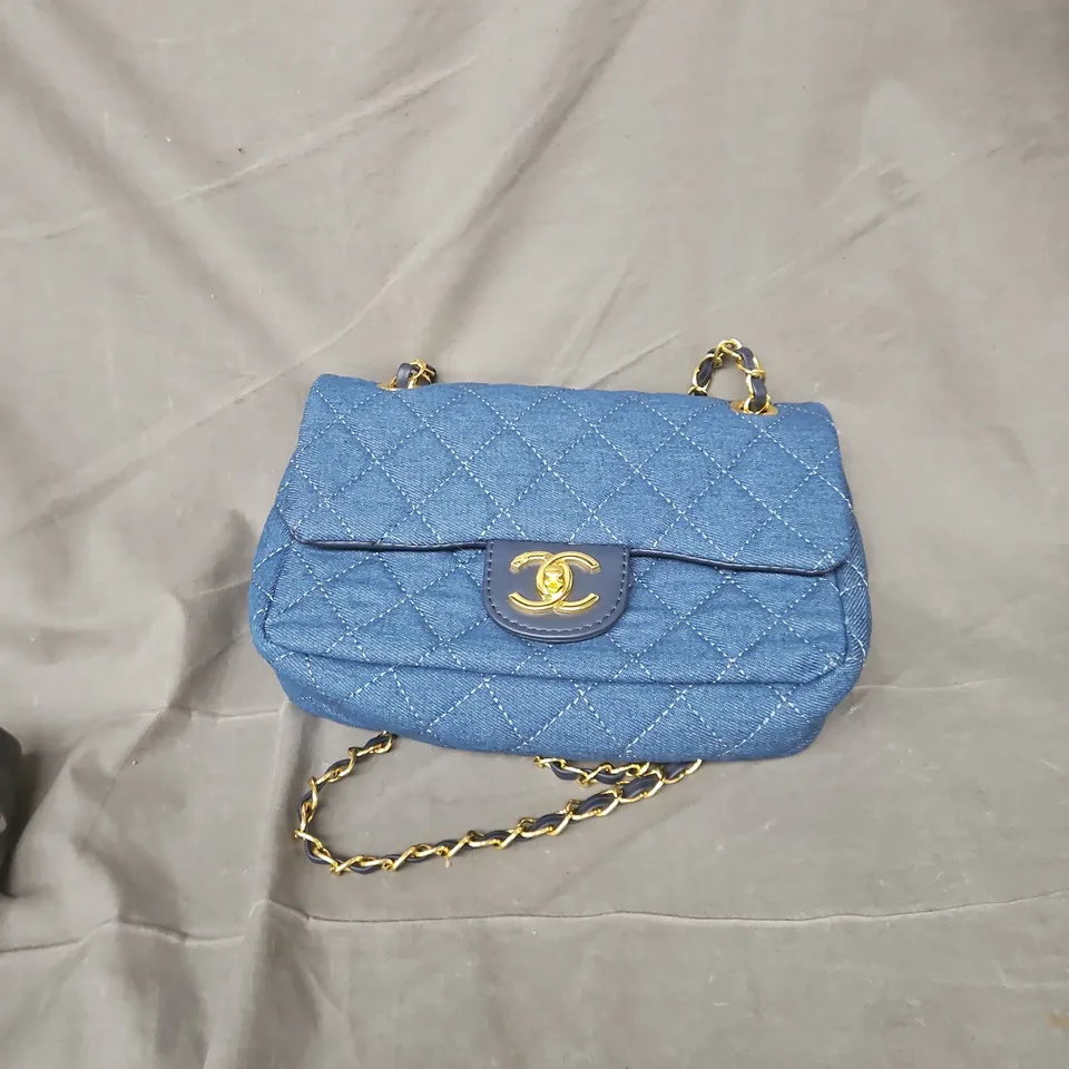 CHANEL DENIM QUILTED FLAP BAG – BLUE WITH GOLD CHAIN