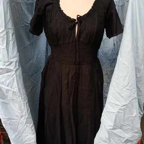NOBODY'S CHILD CALIOPE MIDI DRESS – BLACK, UK 12 (EU 40, US 8)