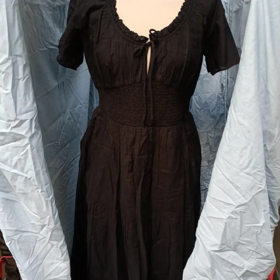 NOBODY'S CHILD CALIOPE MIDI DRESS – BLACK, UK 12 (EU 40, US 8)