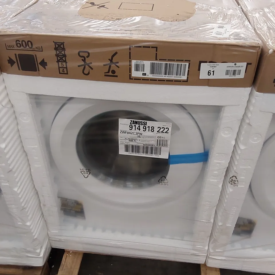 ZANUSSI ZWF842C3PW WASHING MACHINE, 8KG, 1400 SPIN, WHITE, C RATED