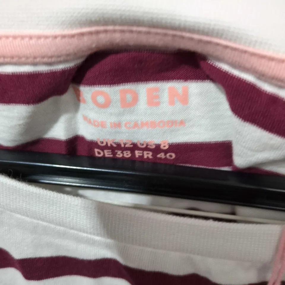 BODEN STRIPED LONG-SLEEVE TOP – UK 12