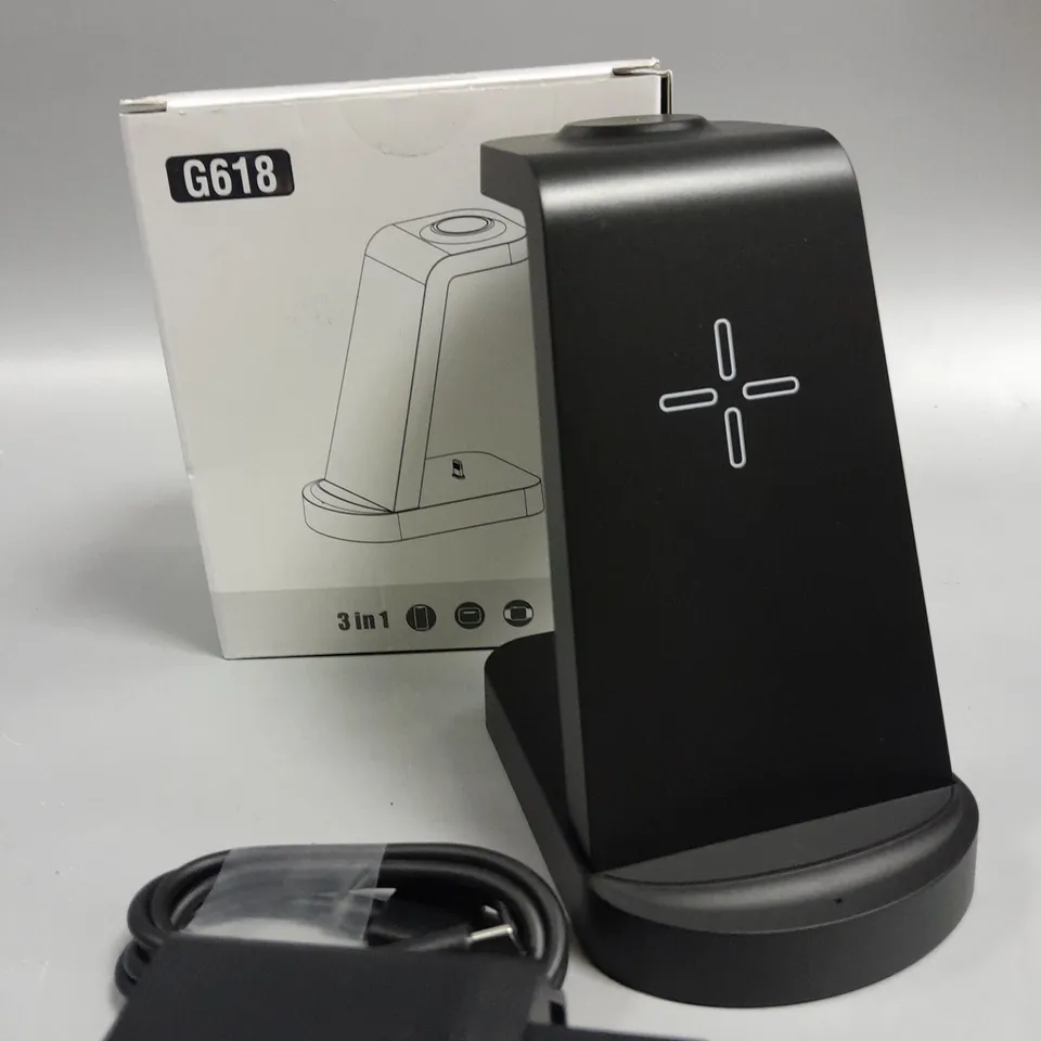 BOXED G618 3-IB-1 WIRELESS CHARGING STAND 