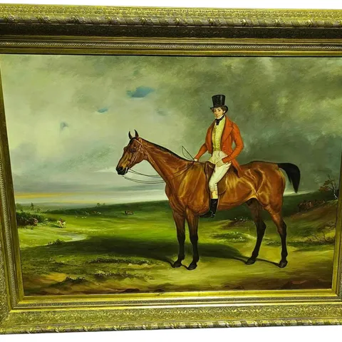 "A BAY HUNTER" JOHN E FERNELEY 18TH CENTURY OIL PAINTING