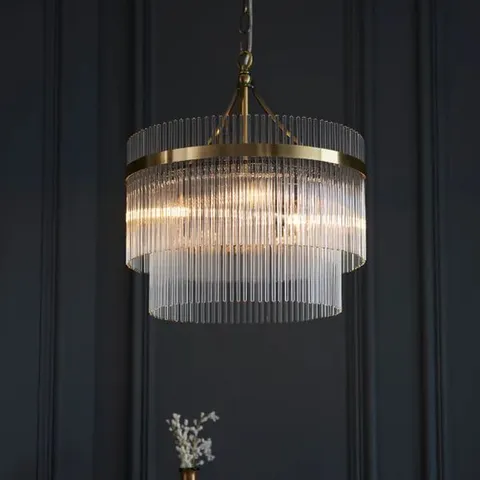 BOXED VOGUE LANGDON 3 LIGHT CHANDELIER